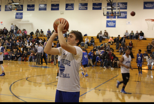 Junior Nathan Bailey practices his jump shot