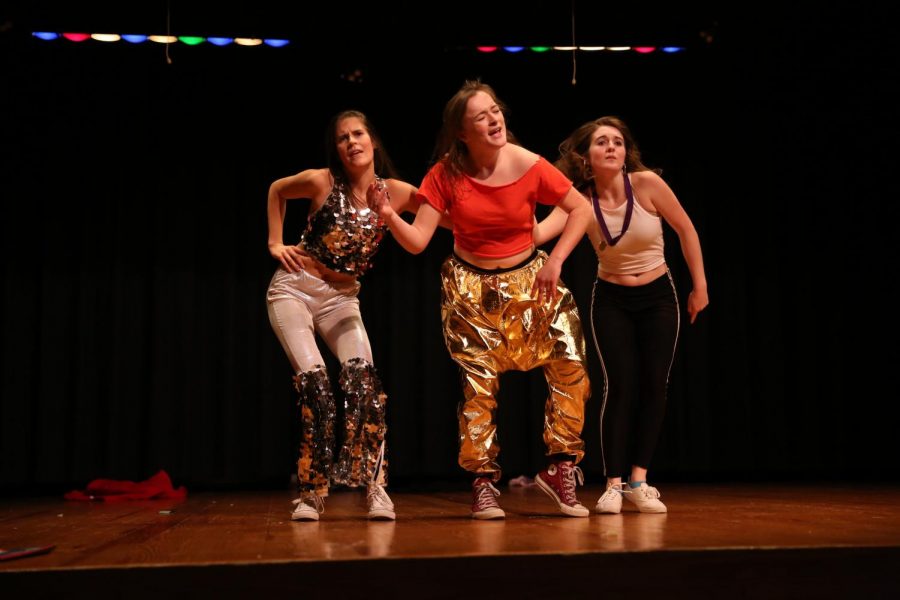 First-place winners, the Beastie Girls, perform in the lip sync contest. 