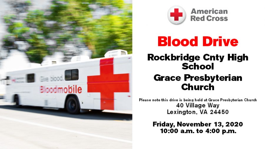 A flyer for Fridays blood drive.