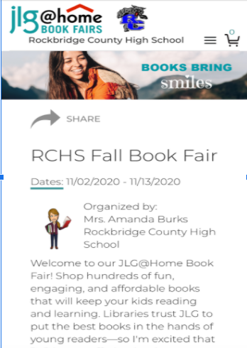The RCHS Fall Book Fair can be shopped on the JLG website. 