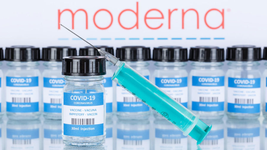 Moderna releases the first round of COVID-19 vaccinations. 