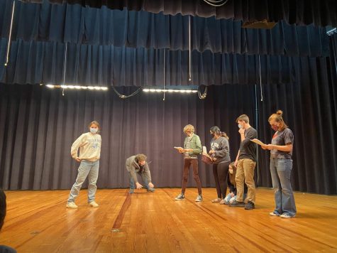 Theater students rehearsing for the Wizard of Oz