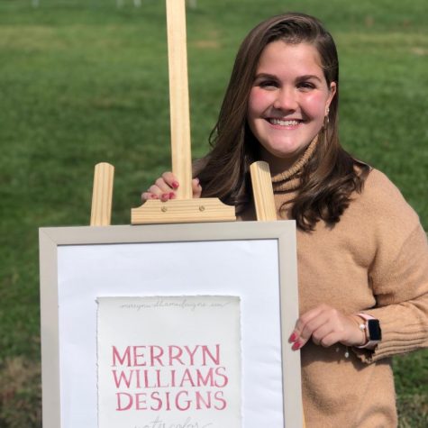Merryn Williams displays her logo at Seasons Yield Farms Bread Day.