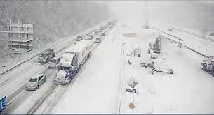 I-95 through Northern Virginia was at a standstill due to winter weather on Jan 3. 