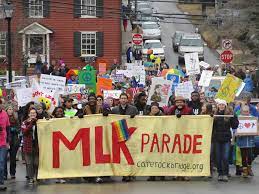 Picture of first MLK Day parade in Lexington, Va in 2017. -Workers World Virginias first-ever MLK Day march in Lexington – Workers World