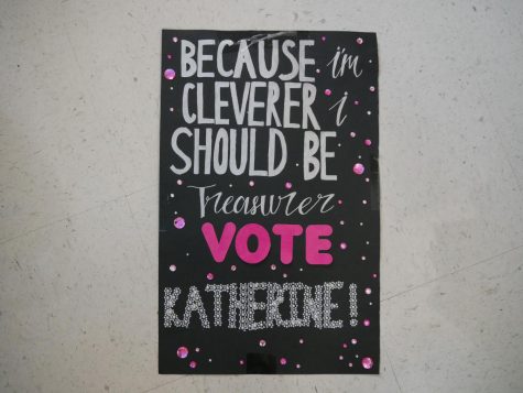 Katherine Lotts’s campaign poster for junior class treasurer.