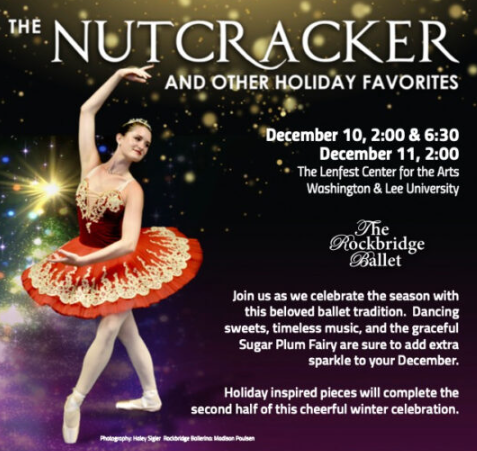 Madison Polsen stars in the Nutcracker poster advertising the upcoming show. https://www.rockbridgeballet.org/about/shows-and-tickets/ 

