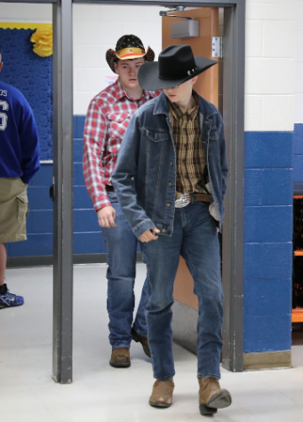 Students dress up for Cowboys and Aliens day. Photo taken by Lily Youngman.