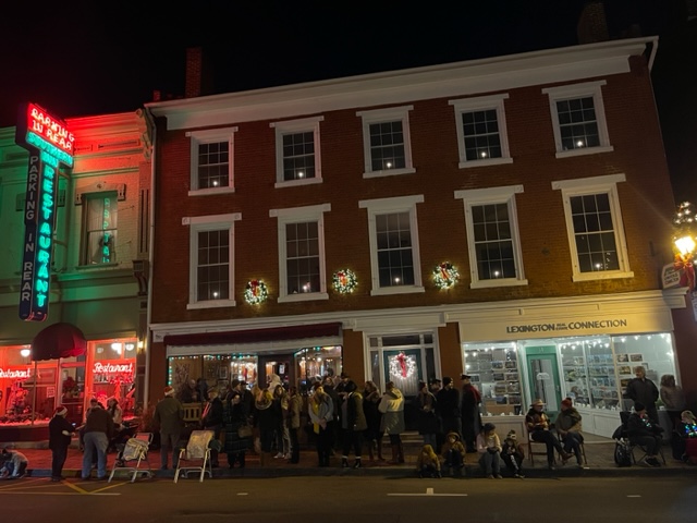 Lexington citizens wait for the 2022 Christmas Parade to start.
