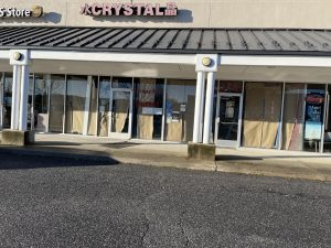 The building for Jersey Mikes has begun to be gutted and remodeled. Photo taken by Cameron Terry.