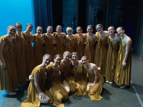 Dancers pose for a picture after their final performance together. Photo courtesy of Tom Boss.
