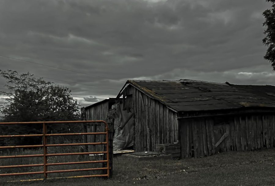 A post-apocalyptic looking abandoned barn in Rockbridge County, Virginia.