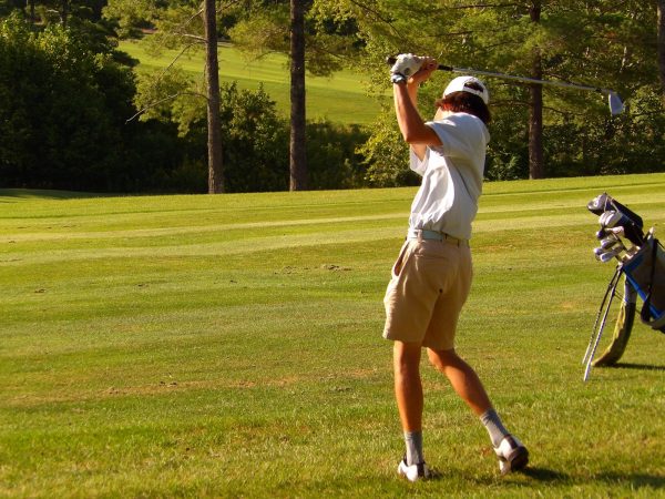 Andrew McCoy Takes a Practice Swing 