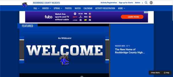 Screenshot Rockbridge Athletics New Website 