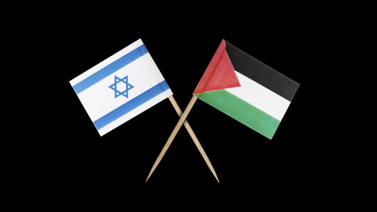 Israel and Palestine flags.
Created by Sean Martino.