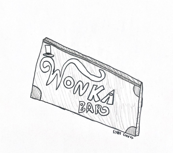 Willy Wonka Chocolate Bar Illustration