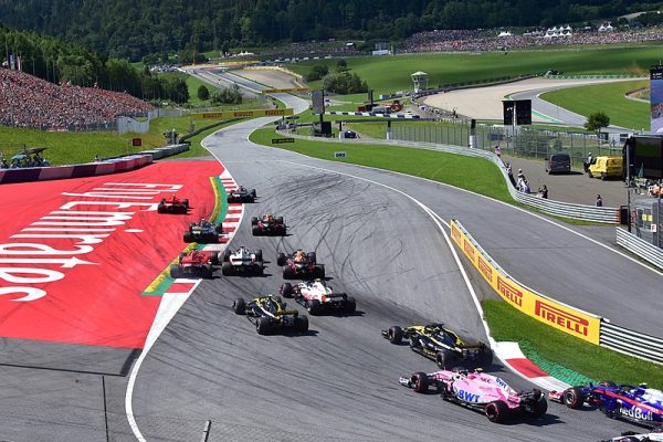 Turn 1 at the 2018 Austrian Grand Prix