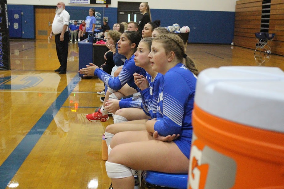 The bench watches and cheers for the team on the court!