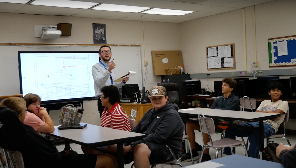 James Slagle teaching his 6th period class. 
