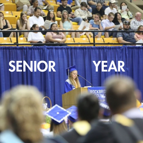 Alum Nala Shearer giving a speech at the 2024 graduation ceremony. 