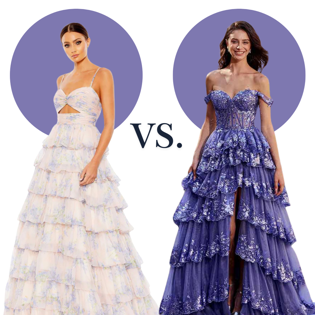 Photo Credits: MacDuggal (left), Stacee’s (right)