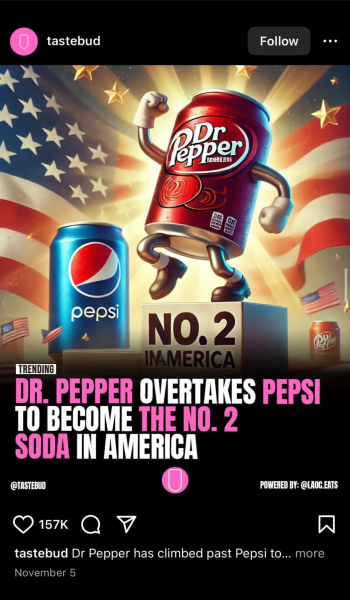 Dr. Pepper Surpasses Coke