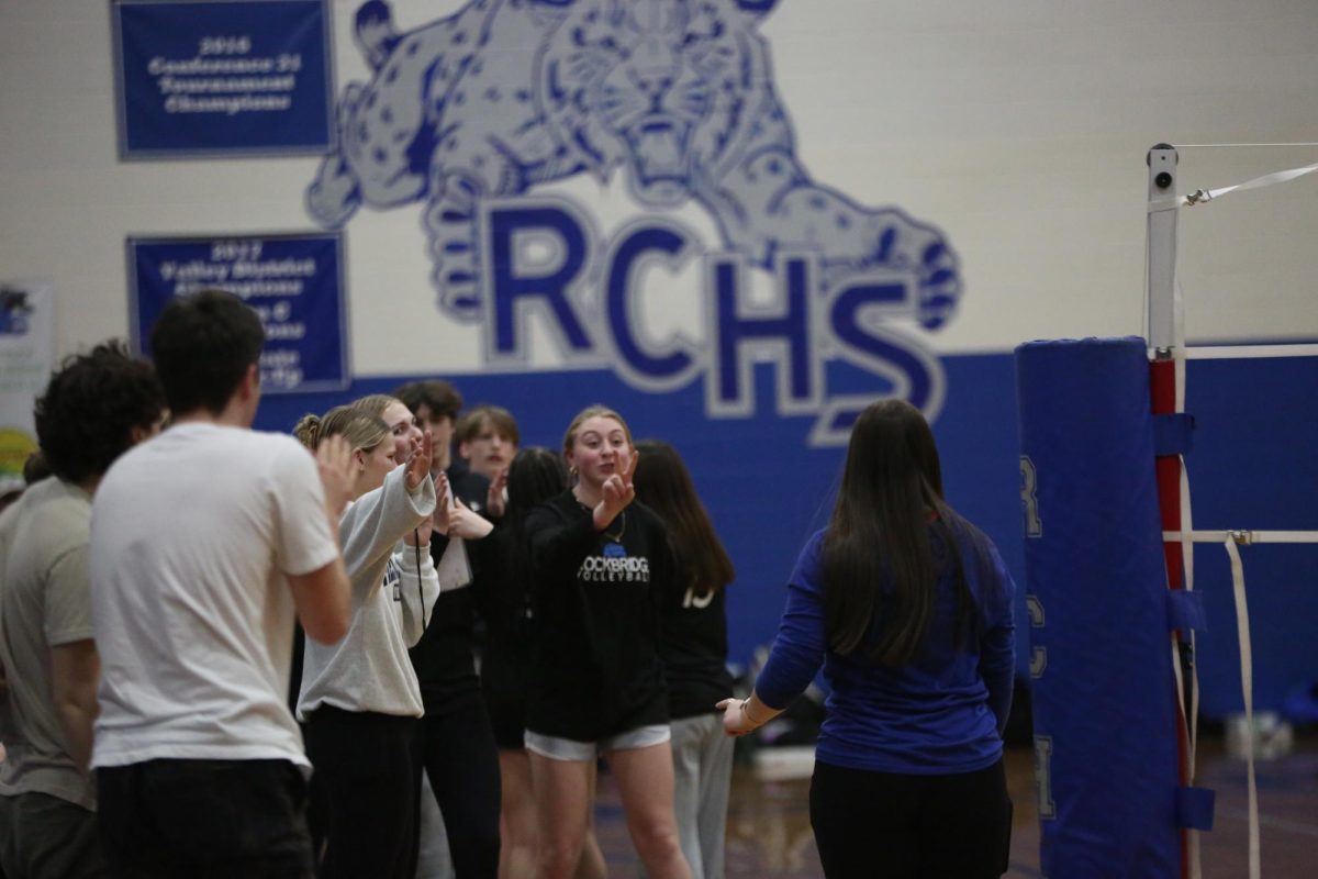 Sophmore coach Emma Johnson argues with the referee