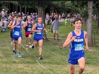 Sammy Eastwood, Trent Cash, and Leif Guse race in the Valley Cup. Photo courtesy of Rockbridge Athletics.