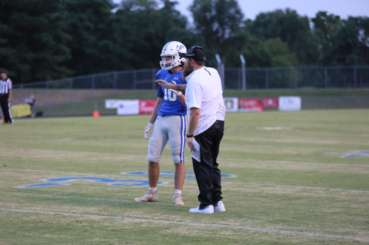  Coach Rhodenizer coaching during TA game on Sept. 5.