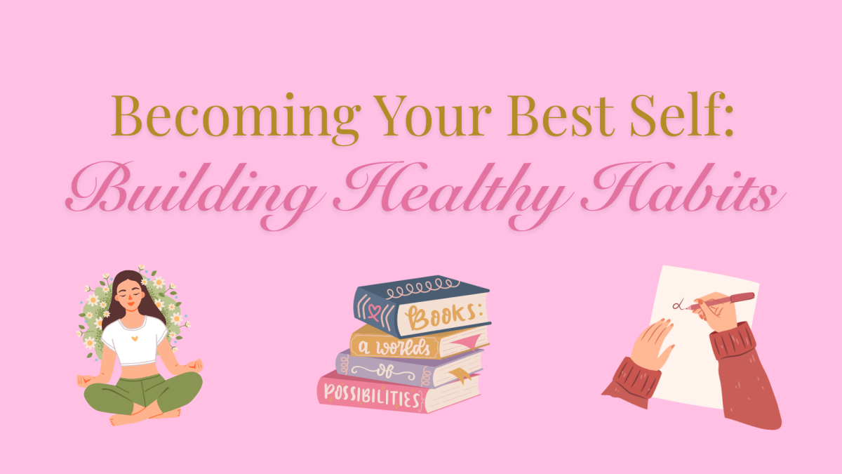 Healthy habits infographic made by Diya Gandhi on Canva