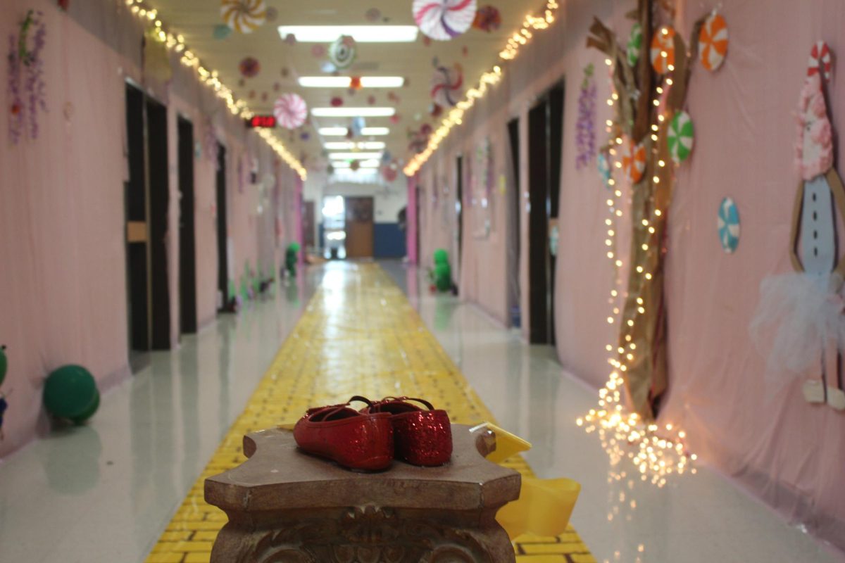 The Ruby Slipper's at the beginning of the Freshman's Hallway.