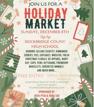 Holiday Market Poster credit to the RCHS SCA Facebook. 
