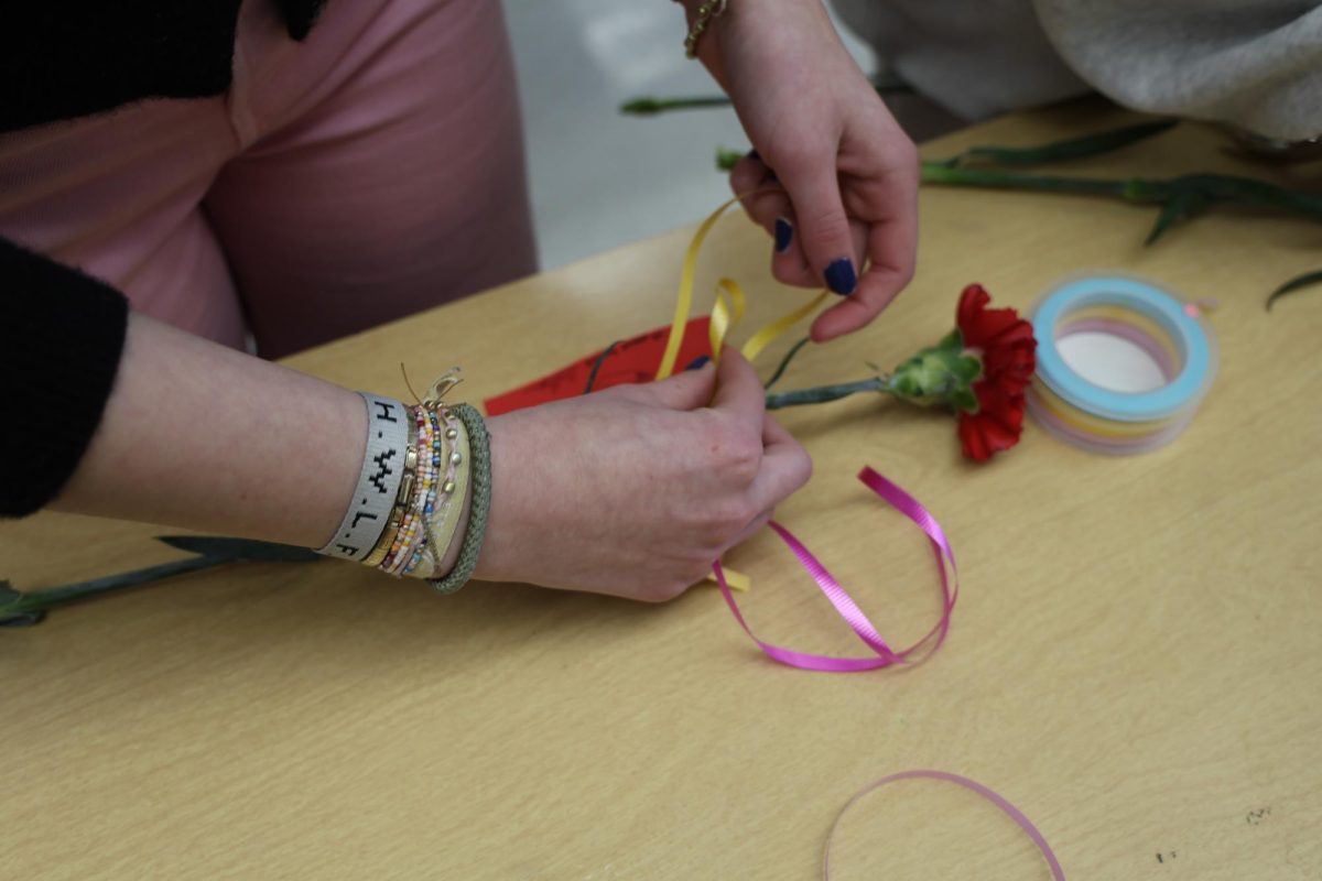 Latin Student Making Carnations