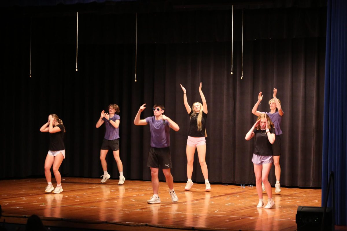 Junior SCA Council  dances to a mashup of popular songs